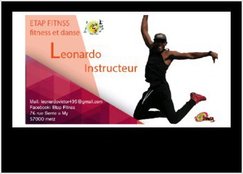 Carte de visite pour un professeur de fitness