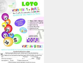 Création d'une affiche et d'un flyer pour annoncer un loto.