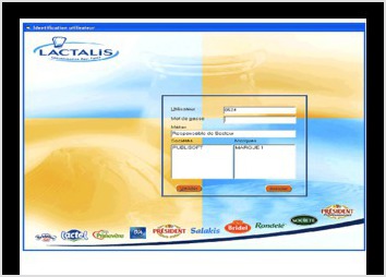 Création graphique d'un progiciel de gestion pour Lactalis.