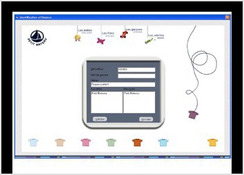 Création graphique d'un progiciel de gestion pour Petit Bateau.