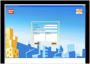 Cration graphique d un progiciel de gestion pour Bandai.