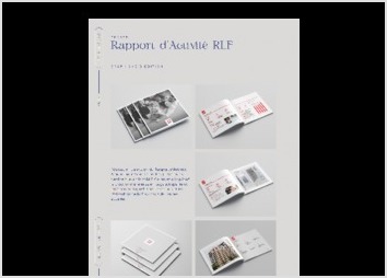 Réalisation du design du Rapport d'Activité Annuel pour l'agence de design Akenomy, destiné à leur client RLF. Ce projet a impliqué la création d'une mise en page attrayante et professionnelle, reflétant les valeurs et les réalisations de RLF au cours de l'année écoulée. Cette prestation inclut le design de la plaquette, la mise en page (22 pages) et le design d'icônes.