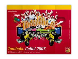 Visuel Tombola pour Celtel (opérateur téléphonique) décliné en billboard, posters, etc.