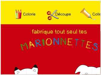 Marionnettes en papier à découper, colorier et fabriquer soi-même.
Âge conseillé : à partir de 5 ans