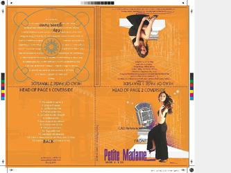 Cration du concept et design de l album "Petite Madame": cration sur Papier, suivit du projet Photo, retouche photo et incorporation Photo/Dessin sur Illustrator.Suivit du BAT, relation avec l imprimeur jusqu au produit Final.