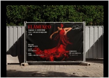 Réalisation d'une affiche publicitaire grand format pour un spectacle de danse