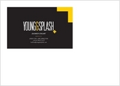 Création d'une serie de carte de visite pour l'agence Young&Splash