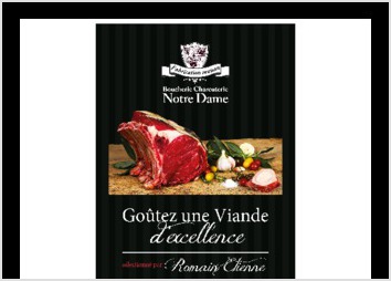 Affiche élégante et raffinée en rapport avec la viande de haute qualité