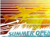 Carte pour annoncer un "Summer Opening" aux clients du Studio TakeOFF.(studio spcialis dans le packaging de jeux vidos, multimdia, dition)