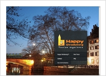 Site web réalisé pour Happy Strasbourg:

Cahier des charges:

- Site en wordpress avec formation complémentaire afin que le commanditaire puisse gérer le contenu lui-même.
- Site axé sur le visuel, devant mettre en valeur et rendre la ville attirante pour l'utilisateur.
- Module FB intégré sur une page de commentaires afin de recevoir le feedback des visiteurs.

Gestion intégrale de l'hébergement, de l'installation du site et de la maintenance.
Site remis clés en main après formation complémentaire.