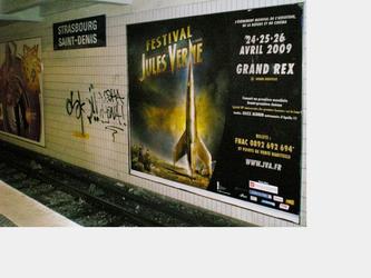 Dclinaison en affiche 4x3 du visuel officiel du 17e Festival Jules Verne