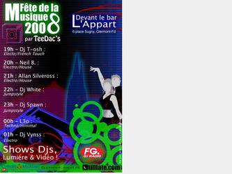 Flyer pour un collectif de Djs Clermontois.