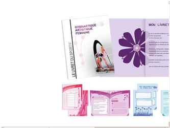 Réalisation graphique d'un livret de 115 pages.
Outil de suivi et recueil de souvenirs pour jeunes gymnastes.

Outils utilisés : Photoshop/Illustrator