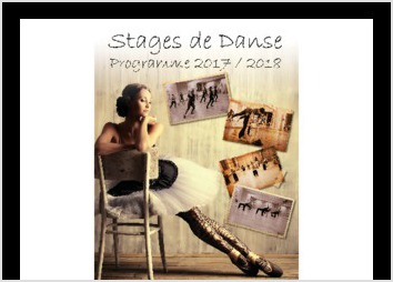 Création de la page de couverture pour le programme des cours de danse 2017/2018 pour l'école de danse de Bischheim.