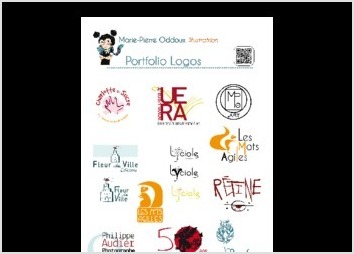 Logos pour différents clients : Photographes, editeurs jeunesse, Traductrice, Chef opérateur, Théatre, Marque de vêtement.