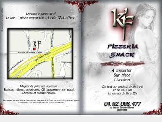 cration de flyers pour snackfantasy "Pizzeria,Restaurant snack" nice 06000.