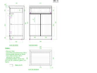 Réalisation de plans de mobiliers pour la fabrication.