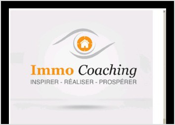 Design de logo pour un consultant en immobilier "Immo Coaching", Montral, Canada. Anne : 2011.