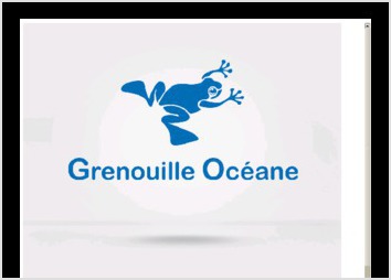 Design de logo pour l cole de plonge "Grenouille Ocane", Montral, Canada. Anne : 2009.