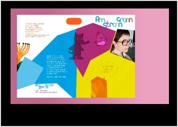Création d'un flyer/brochure pour la structure AmStramGram, dédiée à la lecture pour la petite enfance. Mise en place du logo, recherche et création d'un univers propice à la petite enfance. Recherche et implémentation des différents éléments graphiques sur Photoshop, puis production finale sur Indesign.