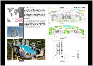 L espace du projet est situ au sein d un quartier ferm contenant une de ces fameuses lagunes dont le matre d ouvrage est un amnageur du nom de VIZORA. Le projet d urbanisation est aussi men par l agence BMA, mais pilot par un autre associ, et donc une autre quipe. A t octroy  Rubn Rodrguez, un lot devant accueillir deux tours, comprenant 342 logements ainsi qu un socle commercial, des "amenities" (espaces partags) lis aux logements et un gymnase accessible  l ensemble du quartier.