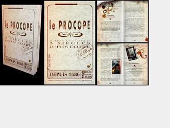 Client : PROCOPE restaurant Paris / Description : Livret 64p. Histoire du restaurant / Mission : DA et réalisation
