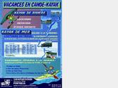 affiche pour club de vacances en kayak