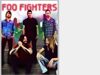 Affiche cre pour le magazine Pop n Rock bas  Prague pour le trs connu groupe Foo Fighters!