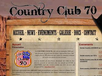 Création d'un site web administrable et graphisme, pour le country club 70 