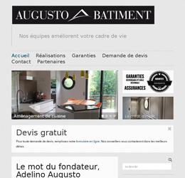 Cahier des charges

Réaliser un site internet dynamique permettant dafficher de nombreuses photos des réalisations et permettant daugmenter sensiblement le nombre de demandes de devis en ligne.
Réponse proposée par freelance 75

    La création du logo et de lidentité visuelle du site
    Réalisation du site internet www.augustobatiment.fr
    Un site basé sur une architecture WordPress, simple dutilisation
    Un thème graphique dynamique et faisant la part belle aux photos, en responsive design
    Des conseils pour larborescence du site
    La création de formulaires personnalisés pour les demandes de devis en ligne
    Linstallation dextensions permettant doptimiser le référencement du site
    La formation à lutilisation de ces outils

Le plus
Des mises à jour régulières du site et la promotion via des campagnes Google Adwords.
