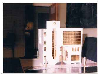 maquette d'un projet de galerie d'art sujet d'un concours de batiment à lechel national au maroc qui s'est derouler àl INSA instiut technologique du ministere de l'interieur à SALE au MAROC ;3eme prix du concour;