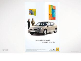 Conception d'une affiche publicitaire pour Renault automobile.