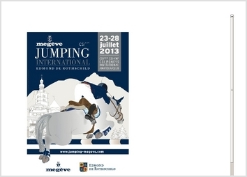 Affiche pour un concours international de saut d'obstacles à Megève.