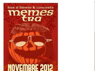 Flyer pour la programmation d'Octobre du bar le Memes'Tra