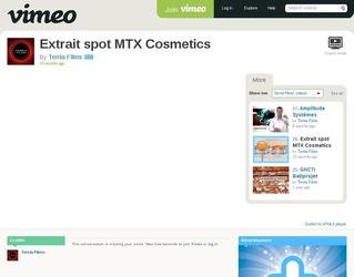 Présentation d'une crème cosmétique (MTX Cosmetics).