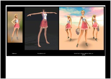 Modélisation 3d, textures et skinning de vêtements sur base de dessins et avatar existants, le vêtement est réalisé en haute définition (ZBrush/Marvelous Designer/Maya) puis optimisé dans le but d?être implémenté dans un moteur 3d temps réel pour mobile (Unity)