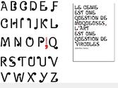 Cration typographique d un caractre ornementale  partir d un caractre linale.