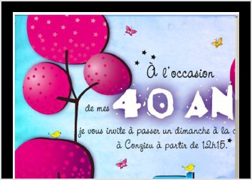 Cration de l illustration du carton d invitation.