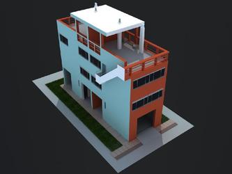 Restitution d une maison en 3D selon les volonts initiales de l architecte.