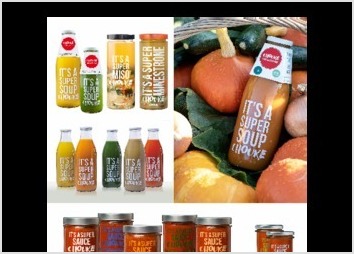 Cr&eacute;ation de packaging pour une marque de soupes et sauces artisanales et bio