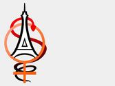 Logo pour le projet \"Paris Femme Sant\"-La Tour Eiffel pour Paris-Le signe femminin pour la Femme-Le serpent du cadic pour la Sant
