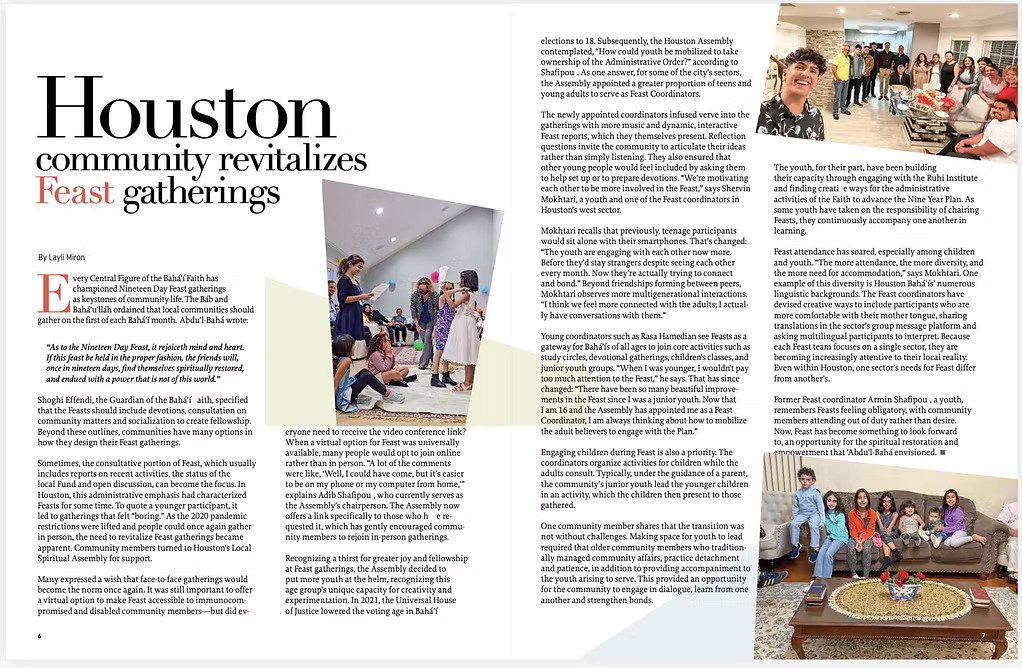 American Bahá'í Magazine Editorial Design & Communications
