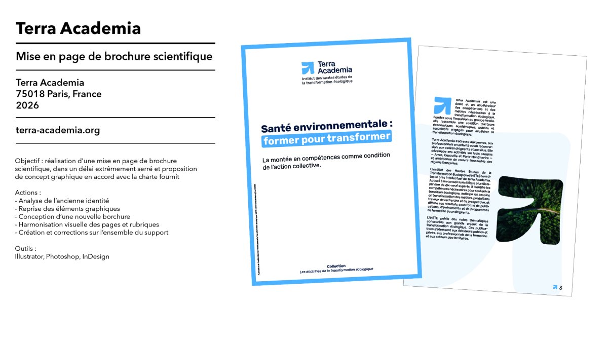 Terra Academia - mise en page brochure scientifique 